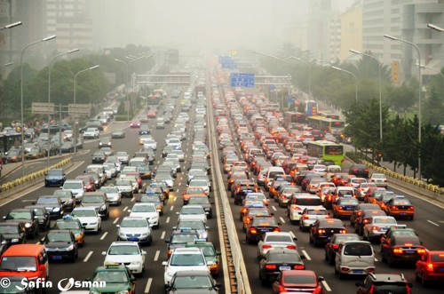 In January 2013 Beijing hit record levels of air pollution, engulfing the city with smog.*