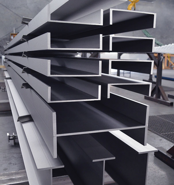 Austenitic stainless steel laser welded I-shape beams and channels (Stainless Structurals